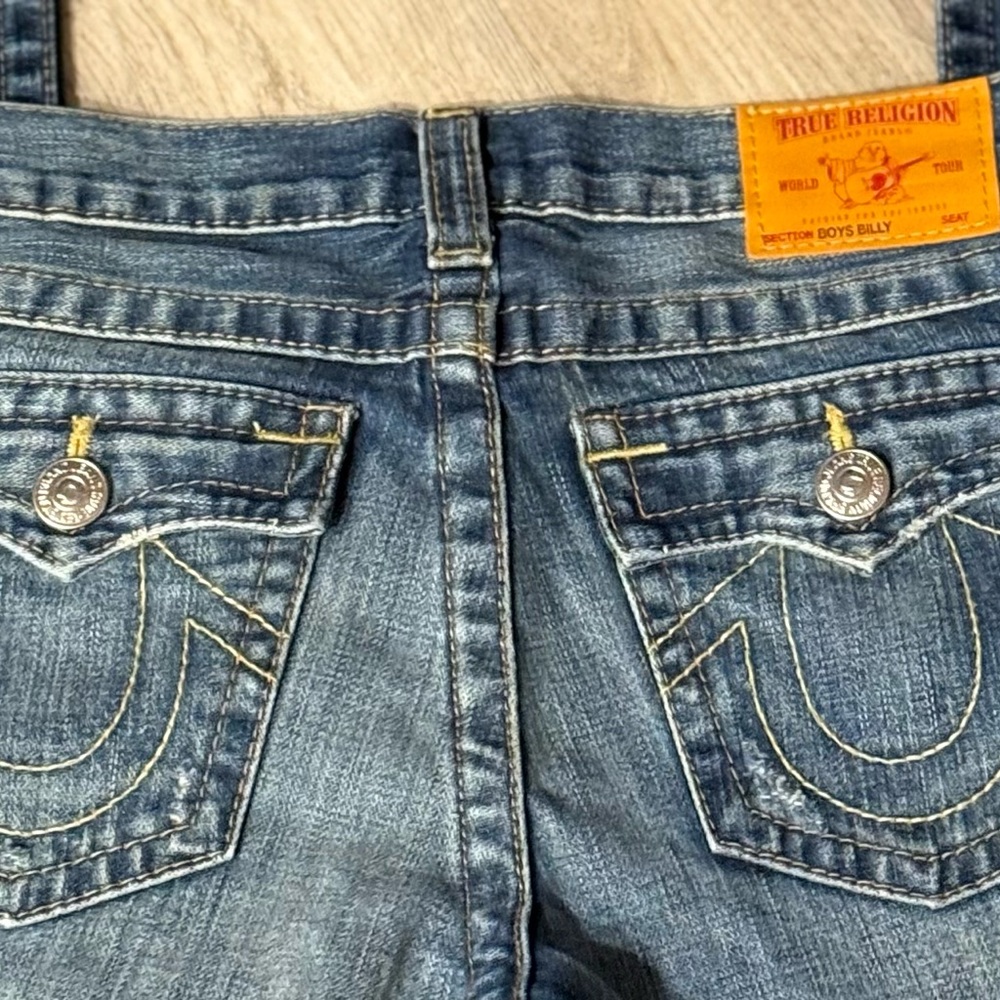True Religion Boys Size 14 Billy Bootcut Distressed Jeans NWT - Picture 9 of 10